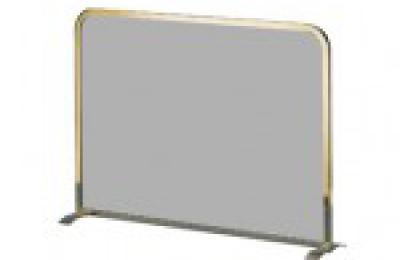 Vonkenscherm glas/messing op bestelling