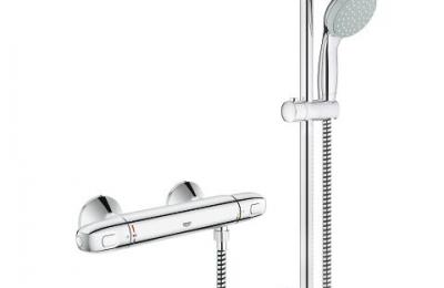 Grohtherm 1000 thermostatische douchekraan met badset - Grohe