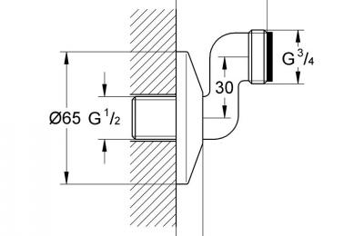 S-koppeling 30mm - Grohe