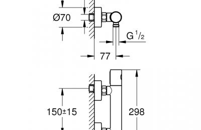 Grohtherm 1000 cosmopolitan M thermostatische douchekraan - Grohe