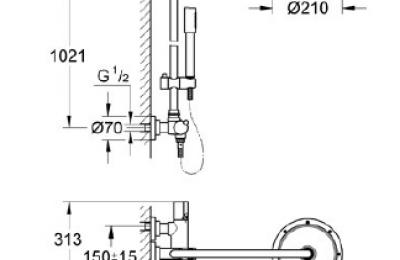 Rainshower system 210 Sena stick - Grohe