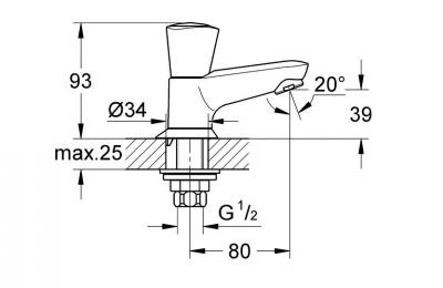 Costa S toiletkraan - Grohe