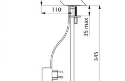 Tempomatic 4 elektronische kraan wastafel - Delabie