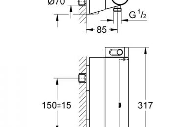 Grohtherm 2000 thermostatische douchekraan met tablet - Grohe