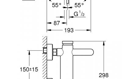 essence Ã©Ã©ngreepsmengkraan voor bad/douche 1/2" - grohe