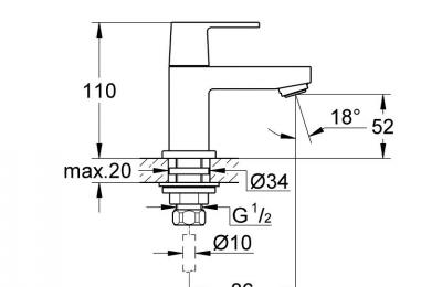 eurocube toiletkraan XS - Grohe