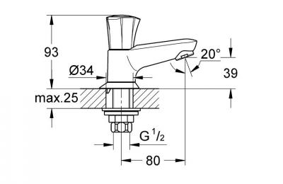 Costa toiletkraan - Grohe 