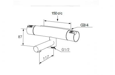 MMIX T5 badthermostaat - Mora