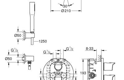 Grohtherm 2000 Perfect Shower set met Rainshower Cosmopolitan 210 - Grohe