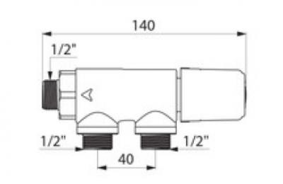 Centrale thermostaat premix compact mengautomaat 1/2" 