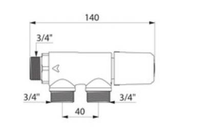 Centrale thermostaat premix compact mengautomaat 3/4" 