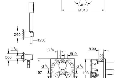 Grohtherm 3000 Perfect Shower Set Rainshower Cosmopolitan 310 - Grohe