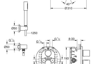 Grohtherm 3000 Perfect Shower Set Rainshower Cosmopolitan 310 rond - Grohe