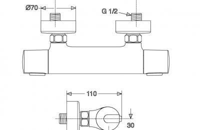 Ceratherm 100 douchethermostaat - ideal standard