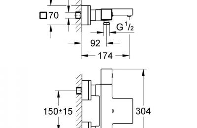 Grohtherm Cube Thermostatische badmengkraan - Grohe