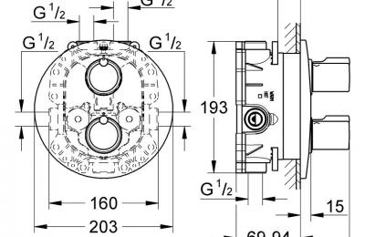 Rapido T Universele thermostatische inbouwmengkraan - Grohe