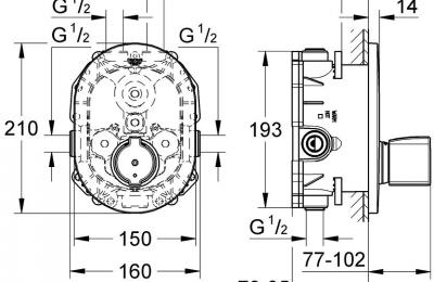 Rapido T Universele thermostatische inbouwmengkraan - Grohe