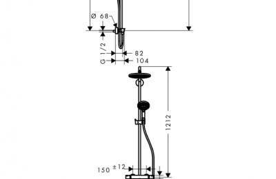 Raindance select showerpipe 240mm Ecosmart - Hansgrohe