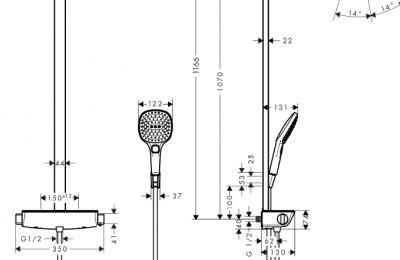 Raindance select showerpipe 360mm - Hansgrohe