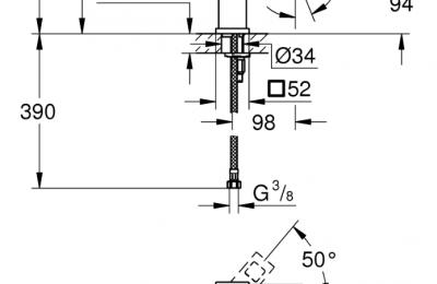 eurocube wastafelmengkraan S - Grohe