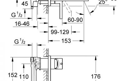 Inbouwdelen Inbouwgedeelte voor Ã©Ã©ngreepsmengkraan 1/2" - Grohe