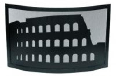 Vonkenscherm zwart/ Colosseo op bestelling