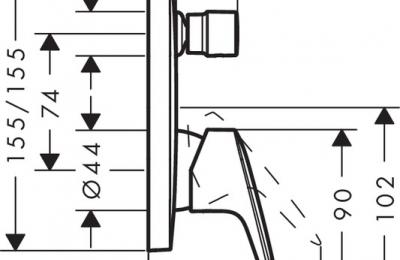 Logis afwerkset met omsteller - Hansgrohe