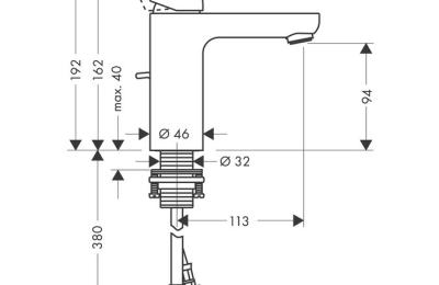 Metris S wastafelmengkraan - Hansgrohe