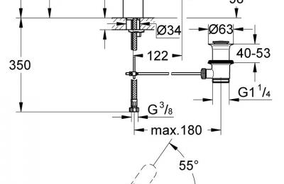 Eurosmart cosmopolitan wastafelmengkraan M automatische lediging - Grohe