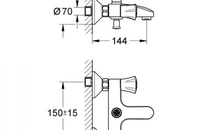 Costa mengkraan 1/2" voor bad/douche - Grohe