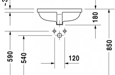 Starck 3 inbouwwastafel - Duravit