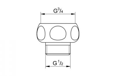 Adapter 1/2 M x 3/4 F relaxa