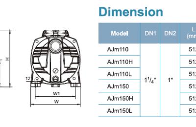 AJm150L Gietijzeren JET-pomp 