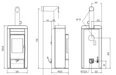 TURA houtkachel RIKATRONIC3