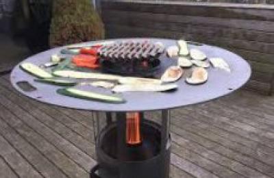 Haüssler pelletgrill met grote bakplaat (plancha)